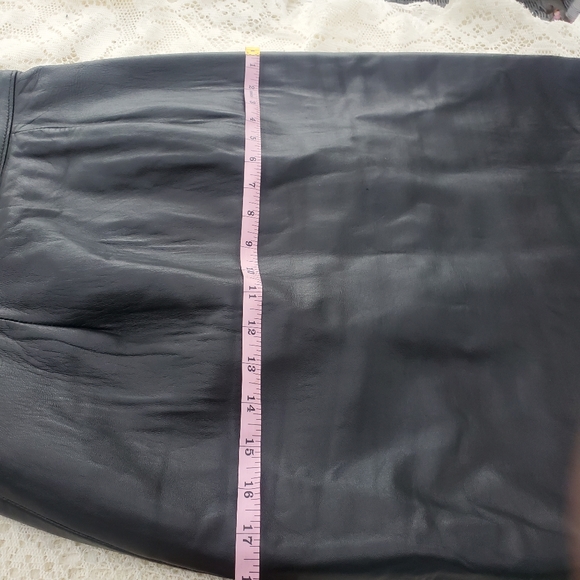 Firenze Genuine Leather Pencil Skirt Size 8 EUC - Picture 5 of 8